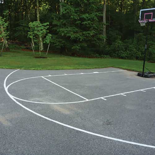 High School Basketball Court Stencil