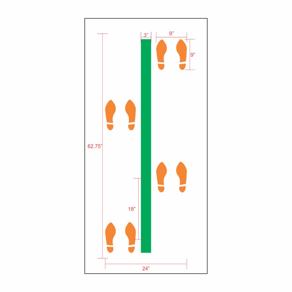 Slalom Jump | Playground Stencil - Measurements