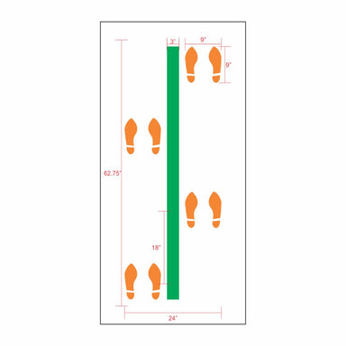 Slalom Jump | Playground Stencil - Measurements