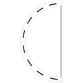 Dashed Circle for the Interior Key | for Stencil Ease Basketball Court Stencils