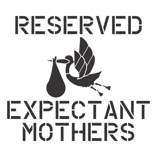 Expectant Mother Parking Sign Stencil