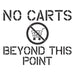 No Carts Sign Stencil