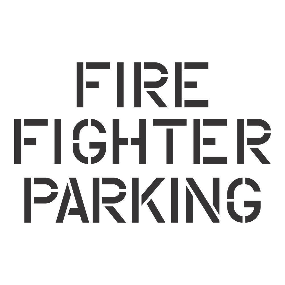 Fire Fighter Parking Stencil