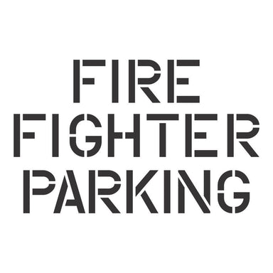Fire Fighter Parking Stencil
