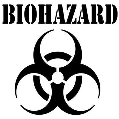 Biohazard Safety Symbol Stencil