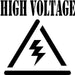 High Voltage Safety Symbol Stencil
