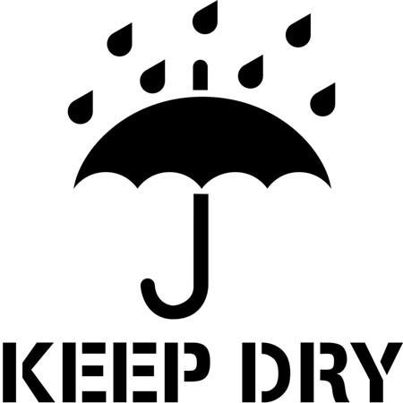 Keep Dry Shipping Symbol Stencil