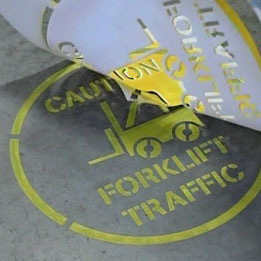 Forklift Traffic Stencil
