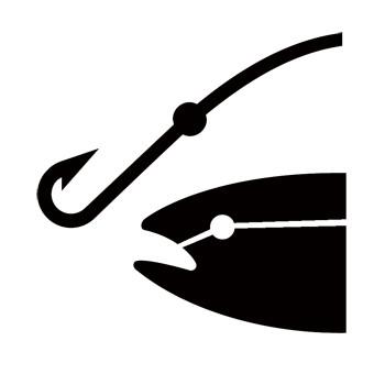 Fishing Area Recreational Guide Symbol Stencil