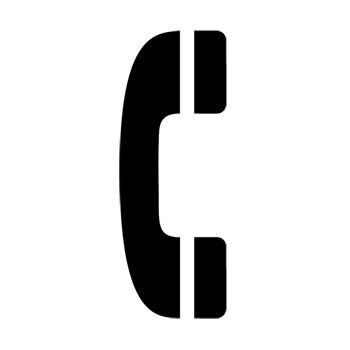 Telephone Recreational Guide Symbol Stencil