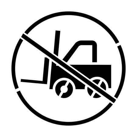 No Forklift Warehouse Stencils