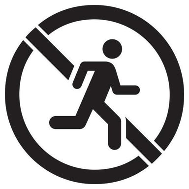 No Running Safety Stencil