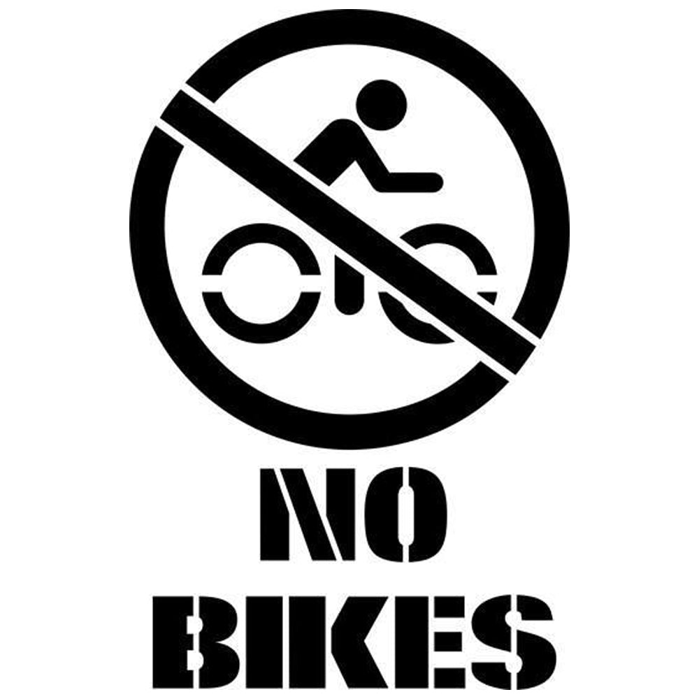 No Bikes Stencil