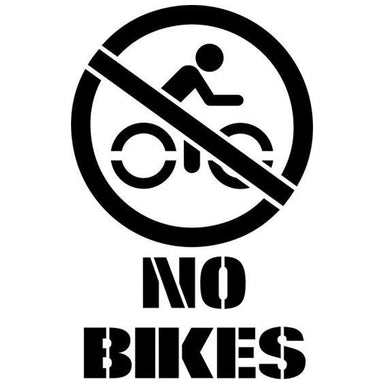 No Bikes Stencil