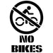No Bikes Stencil
