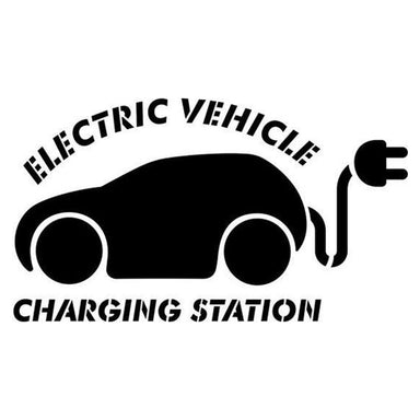 Electric Car Charging Station Stencil