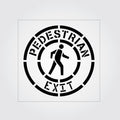 Pedestrian Exit Stencil