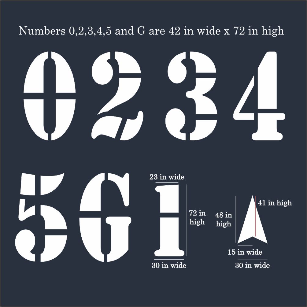 Football Field Number Font