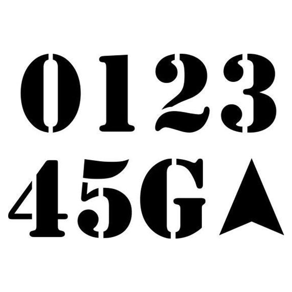 Football Field Numbers Stencil