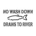 Storm Drain Stencil | No Wash Down Drains to River