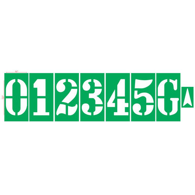 Football Field Numbers stencil set