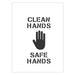 Clean Hands Safe Hands | Safety Sign Stencil
