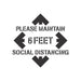 Social Distancing Floor Sign Stencil