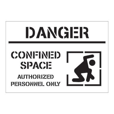 Confined Space Warning | Safety Sign Stencil