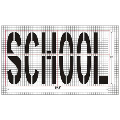 MUTCD Standard SCHOOL Stencil