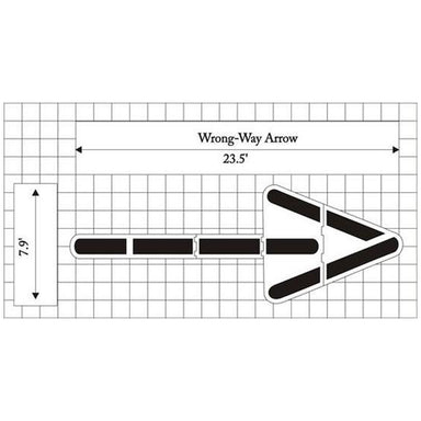 Wrong Way Arrow MUTCD Stencil