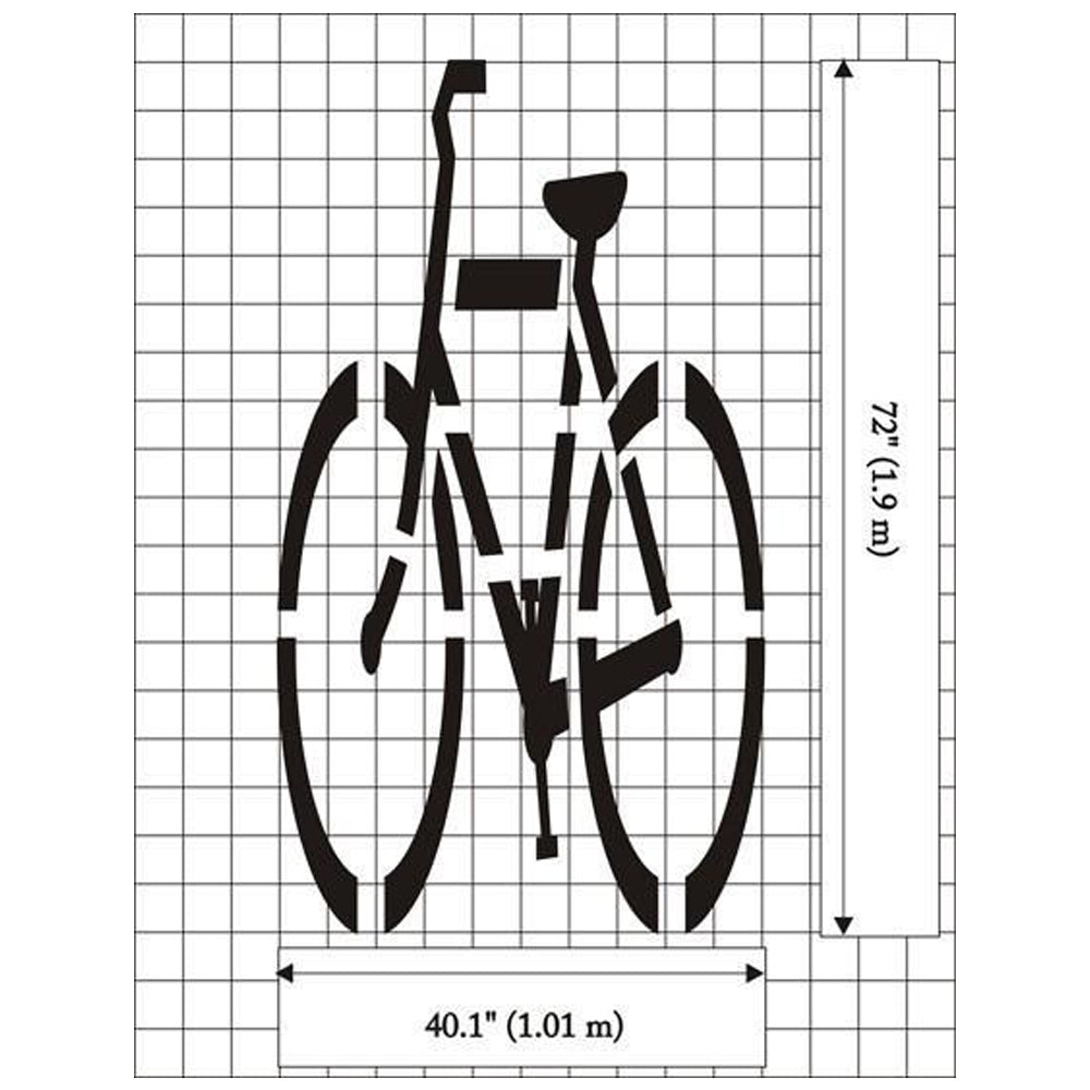 Cycle Pavement Sticker Bike Symbol MUTCD Pavement Marking Stencils – Promote Bike Lane Safety ...