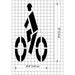 Bike with Rider Symbol MUTCD Standard Pavement Stencil