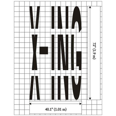 X-ING Symbol MUTCD Pavement Marking Stencil