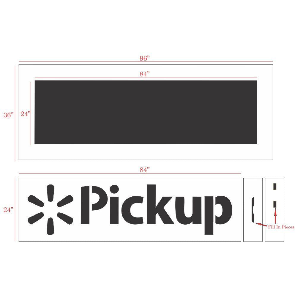 Walmart PICK UP Stencil 24" Measurements