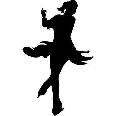 Axel Jump Figure Skating Silhouette Stencil