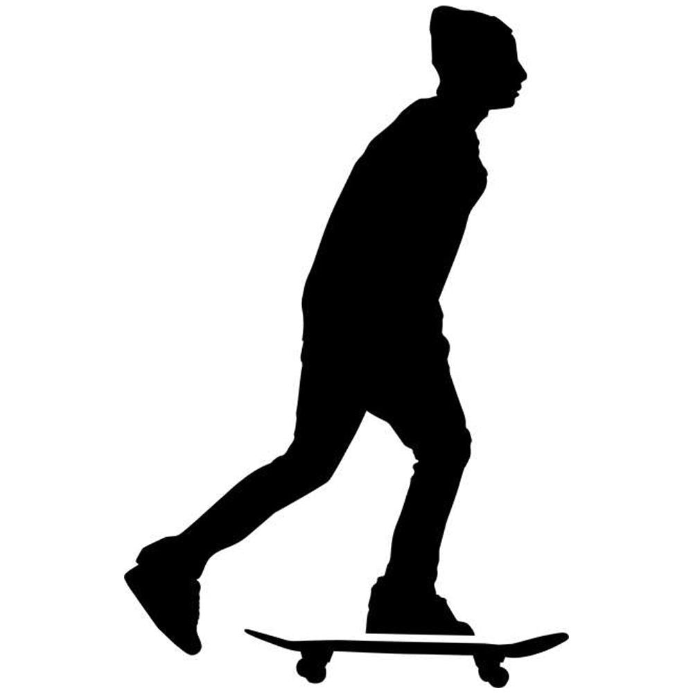 Kick Push Skateboarding Stencil