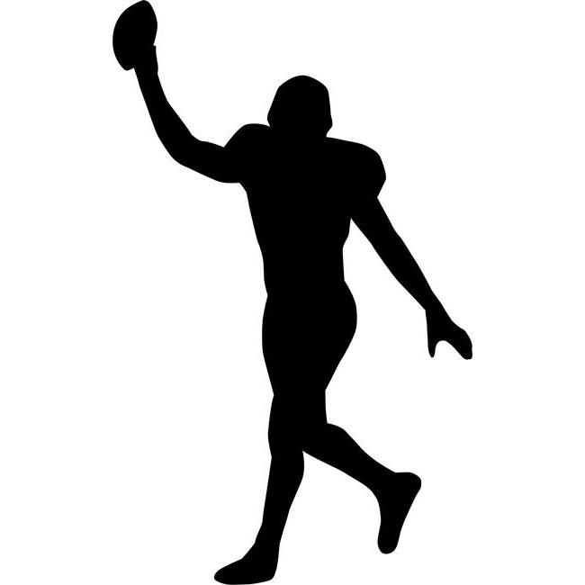 Quarterback Football Stencil