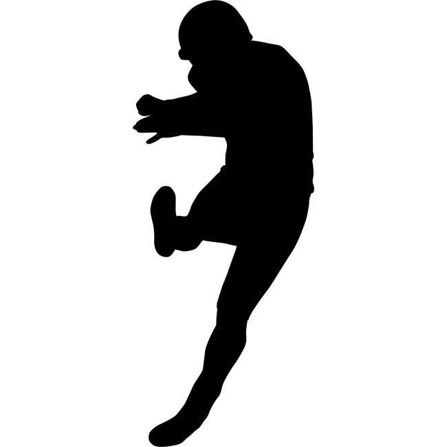 Punting Football Stencil