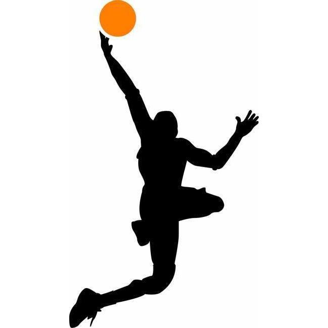 Lay Up Basketball Player Wall Stencil