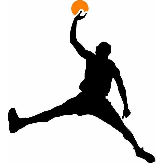 Air Basketball Player Wall Stencil