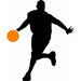 Passing Basketball Player Wall Stencil