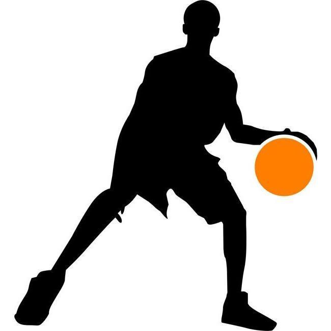 Dribbling Basketball Player Wall Stencils