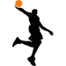 Windmill Dunk Basketball Player Wall Stencil