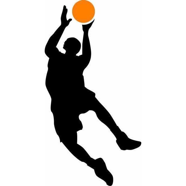 Jump Shot Basketball Player Wall Stencil