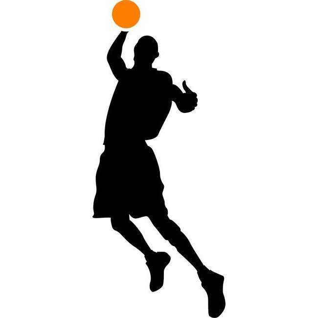 Flying Dunk Basketball Player Wall Stencil