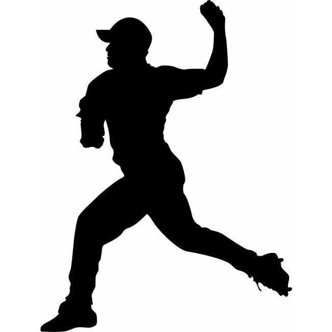  Baseball Player Silhouette Stencil