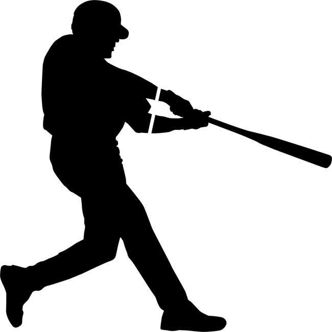  Baseball Player Silhouette Stencil
