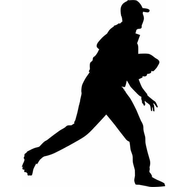 silhouette baseball pitcher