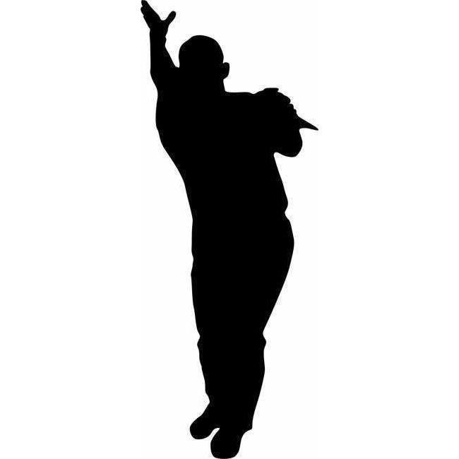 Home Run Catch Baseball Player Silhouette Stencil