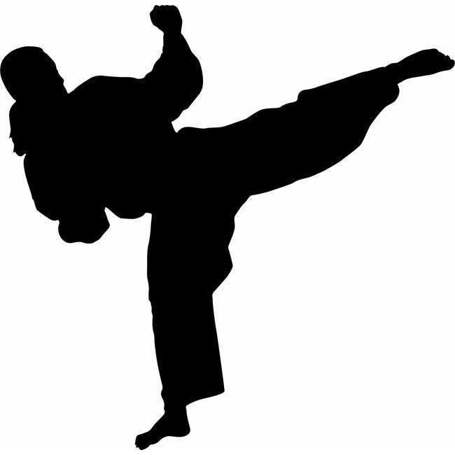 Karate Silhouette Stencils